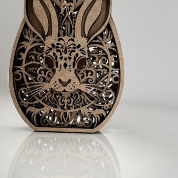 Intra απο ξύλο plywood  Χρώμα wenge 3mm-4mm πάχος - Στολισμός Πασχαλινών Αυγών, κοπής με λέιζερ Δίασταση 5x4 cm INTRAFABR-79073227 - Image 4