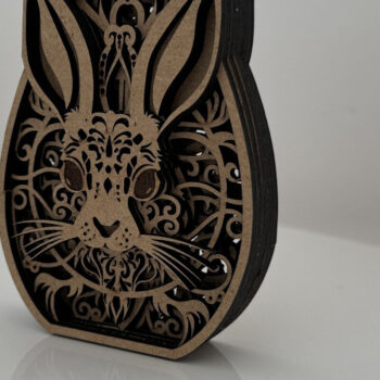 Intra απο ξύλο plywood  Χρώμα wenge 3mm-4mm πάχος - Στολισμός Πασχαλινών Αυγών, κοπής με λέιζερ Δίασταση 5x4 cm INTRAFABR-79073227 - Image 5