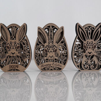 Intra απο ξύλο plywood  Χρώμα wenge 3mm-4mm πάχος - Στολισμός Πασχαλινών Αυγών, κοπής με λέιζερ Δίασταση 5x4 cm INTRAFABR-79073227 - Image 6