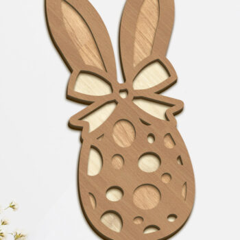 Intra απο ξύλο plywood  Χρώμα wenge 3mm-4mm πάχος - Διακοσμητικό πρότυπο κοπής πασχαλινών αυγών Δίασταση 5x4 cm INTRAFABR-100958861 - Image 1