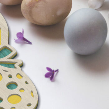 Intra απο ξύλο plywood  Χρώμα wenge 3mm-4mm πάχος - Διακοσμητικό πρότυπο κοπής πασχαλινών αυγών Δίασταση 5x4 cm INTRAFABR-100958861 - Image 3