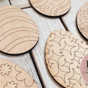 Intra απο ξύλο plywood Χρώμα wenge 3mm-4mm πάχος - Κιτ βαφής πασχαλινών αυγών DIY Δίασταση 15x15 cm INTRAFABR-87114750 - Image 2