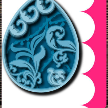 Intra απο ξύλο plywood  Χρώμα wenge 3mm-4mm πάχος - Πασχαλινό Αυγό Floral Bundle Multilayer Δίασταση 15x15 cm INTRAFABR-7654867 - Image 3