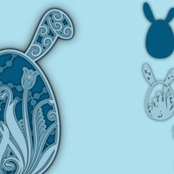 Intra απο ξύλο plywood  Χρώμα wenge 3mm-4mm πάχος - Πασχαλινό αυγό λουλουδάτο σχέδιο Χαρτί κοπής Δίασταση 15x15 cm INTRAFABR-7654654 - Image 1