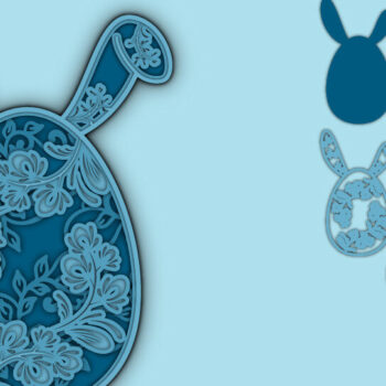 Intra απο ξύλο plywood  Χρώμα wenge 3mm-4mm πάχος - Πασχαλινό αυγό λουλουδάτο σχέδιο Χαρτί κοπής Δίασταση 15x15 cm INTRAFABR-7654550 - Image 1