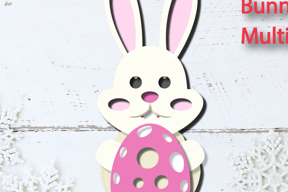 Intra απο ξύλο plywood  Χρώμα wenge 3mm-4mm πάχος - Πασχαλινό αυγό Funny Bunny Πολυστρωματική κοπή Δίασταση 15x15 cm INTRAFABR-72822284
