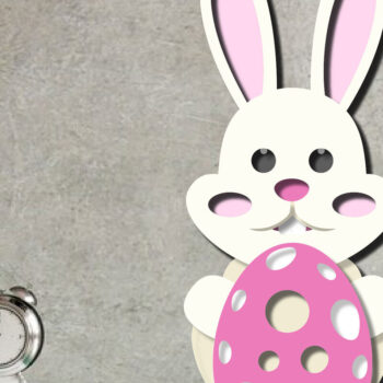 Intra απο ξύλο plywood  Χρώμα wenge 3mm-4mm πάχος - Πασχαλινό αυγό Funny Bunny Πολυστρωματική κοπή Δίασταση 15x15 cm INTRAFABR-72822284 - Image 2