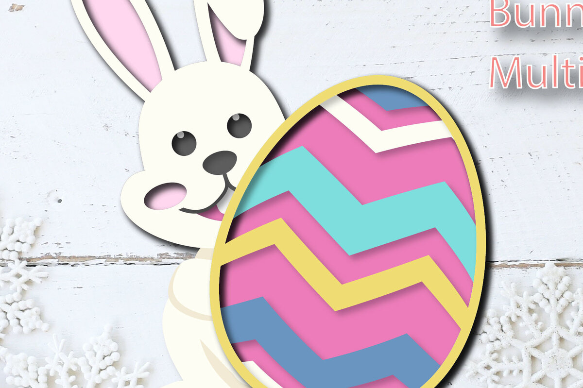 Intra απο ξύλο plywood  Χρώμα wenge 3mm-4mm πάχος - Πασχαλινό αυγό Funny Bunny Πολυστρωματική κοπή Δίασταση 15x15 cm INTRAFABR-58175114