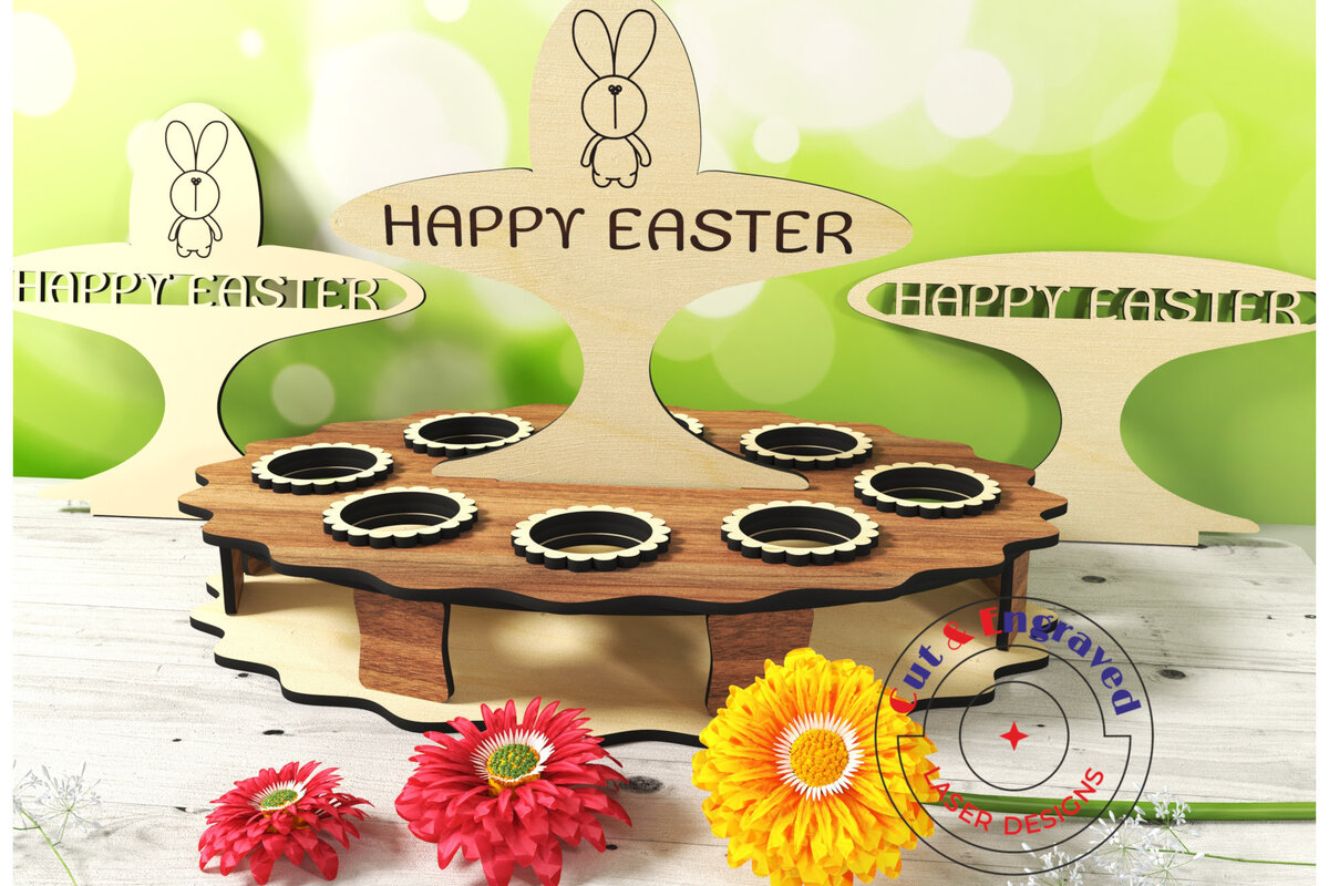 Intra απο ξύλο plywood  Χρώμα wenge 3mm-4mm πάχος - Πασχαλινή αυγοθήκη Δίασταση 15x15 cm INTRAFABR-91118817