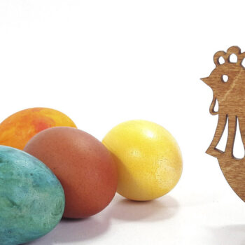 Intra απο ξύλο plywood Χρώμα wenge 3mm-4mm πάχος - Πασχαλινή αυγοθήκη "Cock & Chicken" Δίασταση 14x10 cm INTRAFABR-122114970 - Image 6