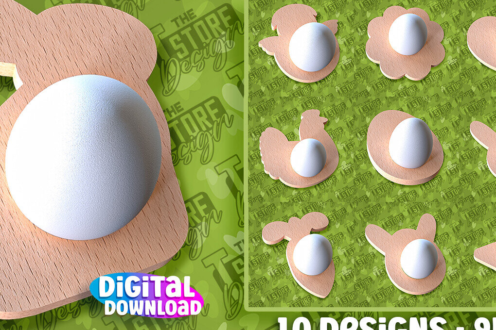 Intra απο ξύλο plywood  Χρώμα wenge 3mm-4mm πάχος - Πασχαλινή Αυγοθήκη | CNC Δίασταση 15x15 cm INTRAFABR-90233020