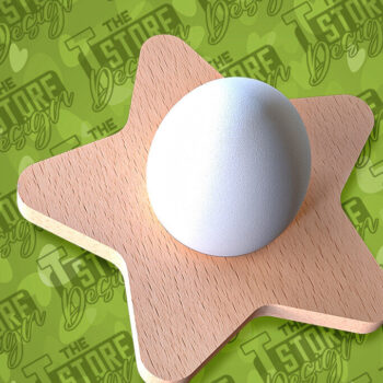 Intra απο ξύλο plywood  Χρώμα wenge 3mm-4mm πάχος - Πασχαλινή Αυγοθήκη | CNC Δίασταση 15x15 cm INTRAFABR-90233020 - Image 3