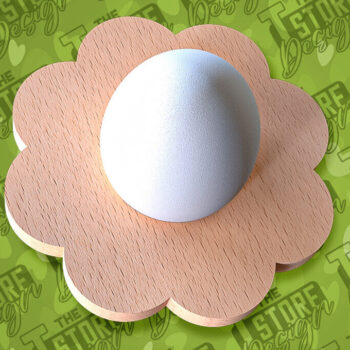 Intra απο ξύλο plywood  Χρώμα wenge 3mm-4mm πάχος - Πασχαλινή Αυγοθήκη | CNC Δίασταση 15x15 cm INTRAFABR-90233020 - Image 5