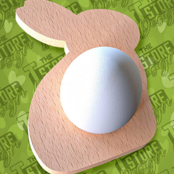 Intra απο ξύλο plywood  Χρώμα wenge 3mm-4mm πάχος - Πασχαλινή Αυγοθήκη | CNC Δίασταση 15x15 cm INTRAFABR-90233020 - Image 6