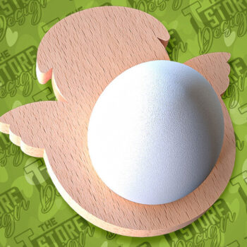 Intra απο ξύλο plywood  Χρώμα wenge 3mm-4mm πάχος - Πασχαλινή Αυγοθήκη | CNC Δίασταση 15x15 cm INTRAFABR-90233020 - Image 8