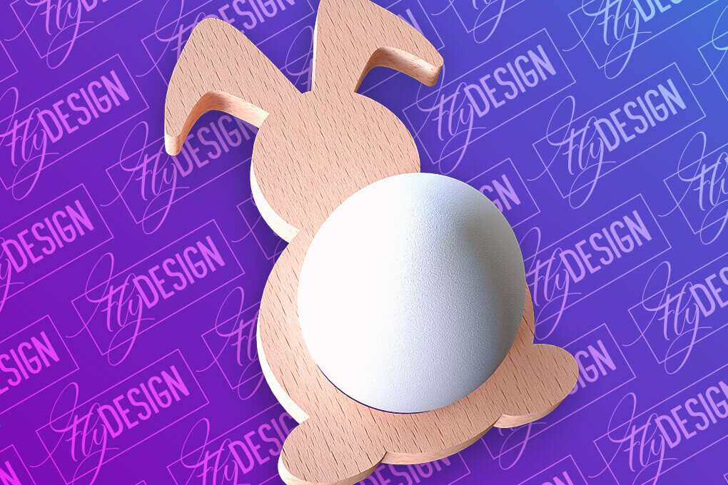 Intra απο ξύλο plywood  Χρώμα wenge 3mm-4mm πάχος - Πασχαλινή Αυγοθήκη | CNC Δίασταση 15x15 cm INTRAFABR-103036687