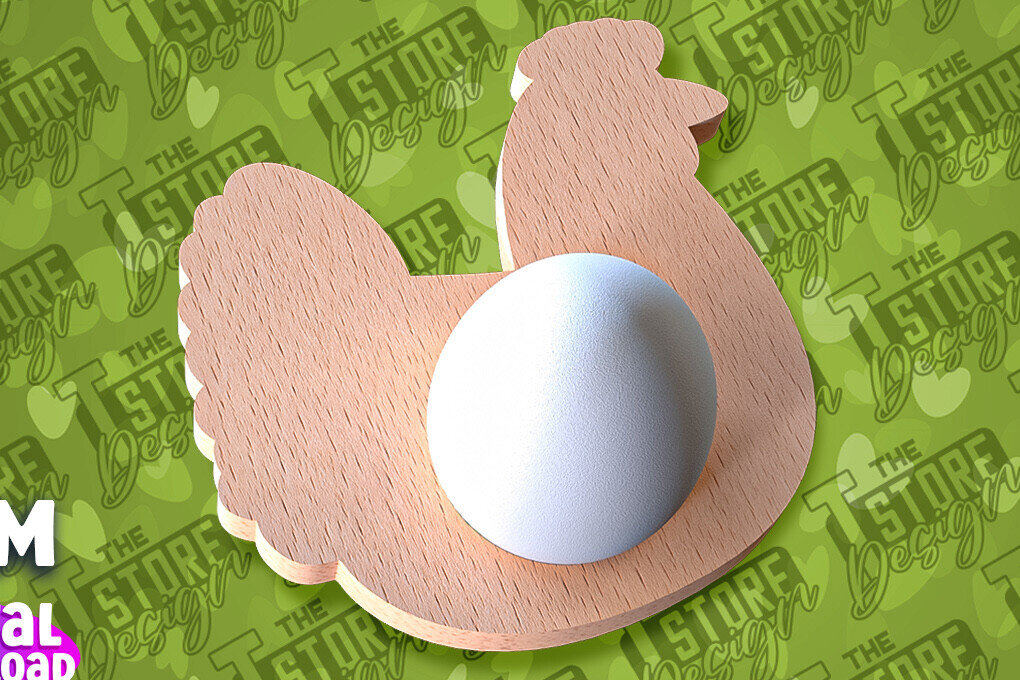 Intra απο ξύλο plywood  Χρώμα wenge 3mm-4mm πάχος - Πασχαλινή Αυγοθήκη | CNC Δίασταση 15x15 cm INTRAFABR-121331992