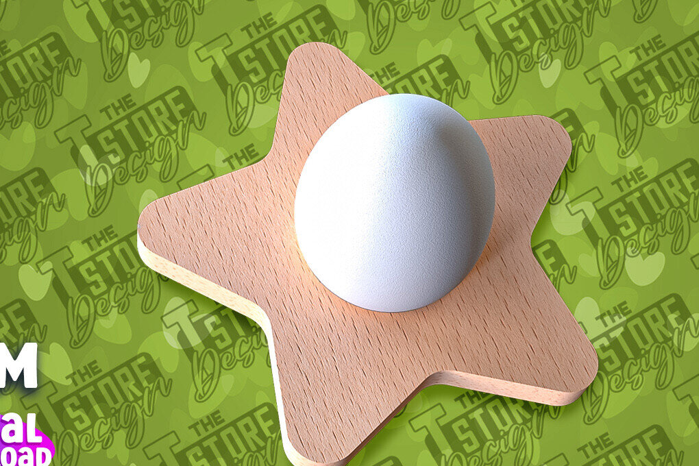 Intra απο ξύλο plywood  Χρώμα wenge 3mm-4mm πάχος - Πασχαλινή Αυγοθήκη | CNC Δίασταση 15x15 cm INTRAFABR-121332012