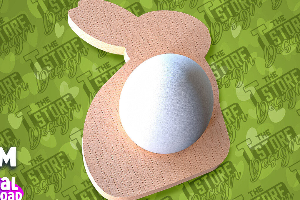 Intra απο ξύλο plywood  Χρώμα wenge 3mm-4mm πάχος - Πασχαλινή Αυγοθήκη | CNC Δίασταση 15x15 cm INTRAFABR-121332886