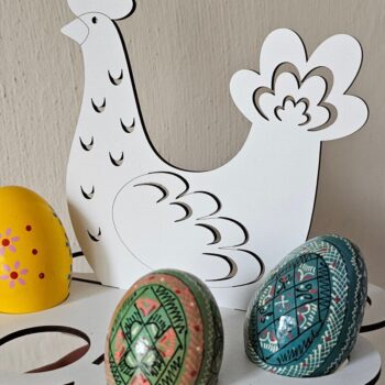 Intra απο ξύλο plywood  Χρώμα wenge 3mm-4mm πάχος - κοπής με λέιζερ θήκη πασχαλινών αυγών | Νεοσσός Δίασταση 4x4 cm INTRAFABR-121332912 - Image 3