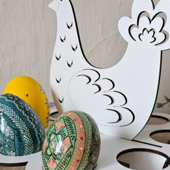 Intra απο ξύλο plywood  Χρώμα wenge 3mm-4mm πάχος - κοπής με λέιζερ θήκη πασχαλινών αυγών | Νεοσσός Δίασταση 4x4 cm INTRAFABR-121332912 - Image 4