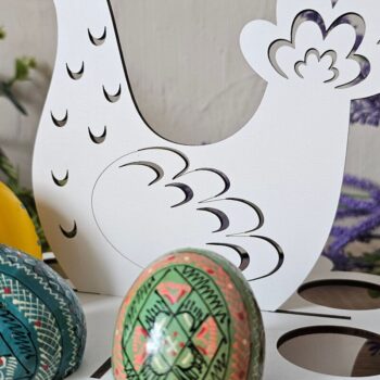 Intra απο ξύλο plywood  Χρώμα wenge 3mm-4mm πάχος - κοπής με λέιζερ θήκη πασχαλινών αυγών | Νεοσσός Δίασταση 4x4 cm INTRAFABR-121332912 - Image 5