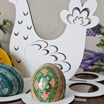 Intra απο ξύλο plywood  Χρώμα wenge 3mm-4mm πάχος - κοπής με λέιζερ θήκη πασχαλινών αυγών | Νεοσσός Δίασταση 4x4 cm INTRAFABR-121332912 - Image 7