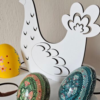 Intra απο ξύλο plywood  Χρώμα wenge 3mm-4mm πάχος - κοπής με λέιζερ θήκη πασχαλινών αυγών | Νεοσσός Δίασταση 4x4 cm INTRAFABR-121332912 - Image 9