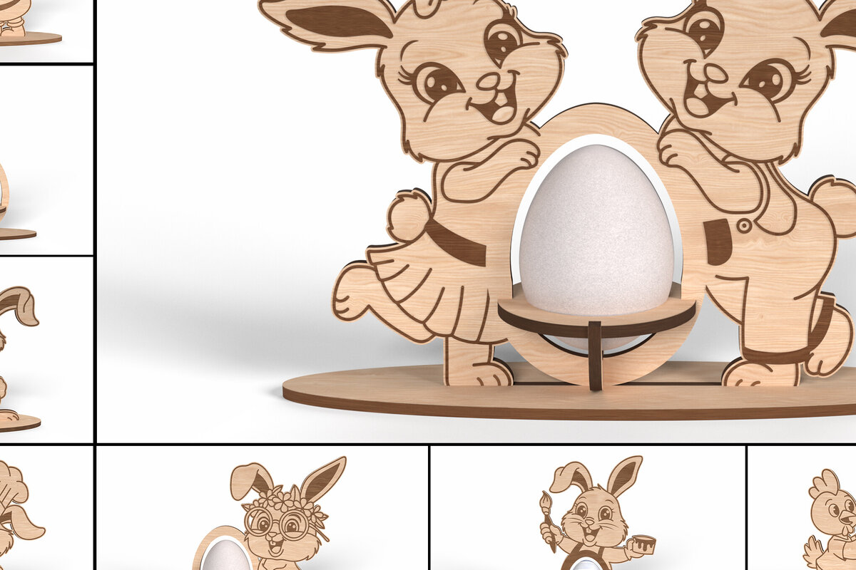 Intra απο ξύλο plywood  Χρώμα wenge 3mm-4mm πάχος - Πασχαλινή θήκη αυγών Bundle Δίασταση 6x6 cm INTRAFABR-121204172