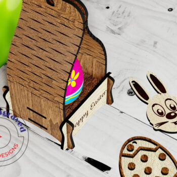 Intra απο ξύλο plywood  Χρώμα wenge 3mm-4mm πάχος - Πασχαλινή αυγοθήκη Δίασταση 4x4 cm INTRAFABR-80706139 - Image 4