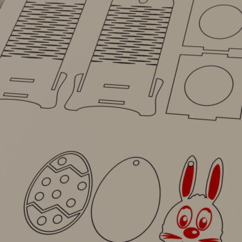 Intra απο ξύλο plywood  Χρώμα wenge 3mm-4mm πάχος - Πασχαλινή αυγοθήκη Δίασταση 4x4 cm INTRAFABR-80706139 - Image 5