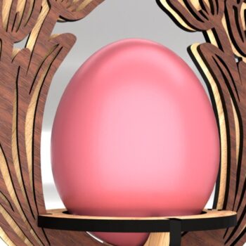 Intra απο ξύλο plywood  Χρώμα wenge 3mm-4mm πάχος - Σετ Πασχαλινές Αυγοθήκες Δίασταση 5x4 cm INTRAFABR-80706171 - Image 3