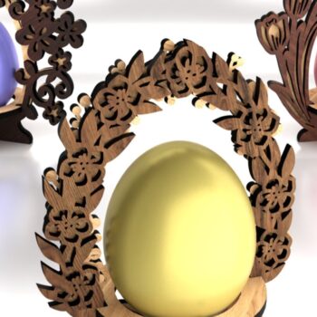 Intra απο ξύλο plywood  Χρώμα wenge 3mm-4mm πάχος - Σετ Πασχαλινές Αυγοθήκες Δίασταση 5x4 cm INTRAFABR-80706171 - Image 8