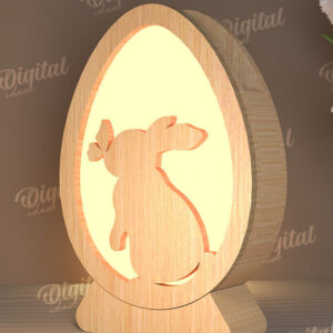 Intra απο ξύλο plywood  Χρώμα wenge 3mm-4mm πάχος - Πασχαλινό φωτιστικό με λέιζερ. Led Nightlight Δίασταση 15x15 cm INTRAFABR-87449483