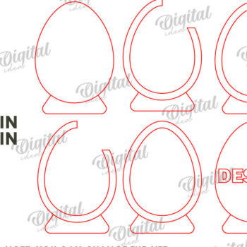 Intra απο ξύλο plywood Χρώμα wenge 3mm-4mm πάχος - Πασχαλινά φωτιστικά με λέιζερ κομμένο πακέτο Δίασταση 15x15 cm INTRAFABR-92472629 - Image 4