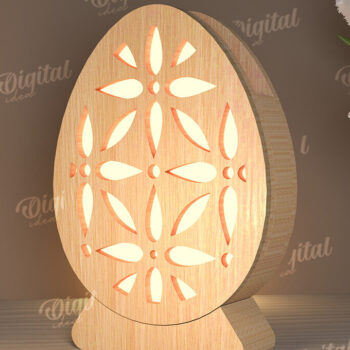 Intra απο ξύλο plywood Χρώμα wenge 3mm-4mm πάχος - Πασχαλινά φωτιστικά με λέιζερ κομμένο πακέτο Δίασταση 15x15 cm INTRAFABR-92472629 - Image 5