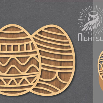 Intra απο ξύλο plywood  Χρώμα wenge 3mm-4mm πάχος - Διακόσμηση με πασχαλινό αυγό 4 Δίασταση 20x20 cm INTRAFABR-116451106 - Image 1