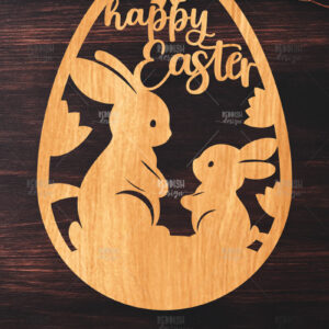 Intra απο ξύλο plywood  Χρώμα wenge 3mm-4mm πάχος - κοπής με λέιζερ πασχαλινό αυγό Δίασταση 15x15 cm INTRAFABR-116405017