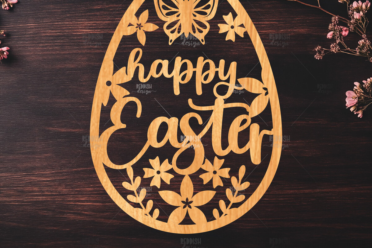 Intra απο ξύλο plywood  Χρώμα wenge 3mm-4mm πάχος - κοπής με λέιζερ πασχαλινό αυγό Δίασταση 15x15 cm INTRAFABR-90233032