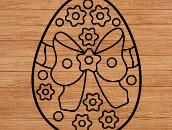 Intra απο ξύλο plywood  Χρώμα wenge 3mm-4mm πάχος - κοπής με λέιζερ πασχαλινό αυγό Δίασταση 40x50 cm INTRAFABR-106698414 - Image 2