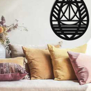 Intra απο ξύλο plywood Χρώμα wenge 3mm-4mm πάχος - Τέχνη τοίχου με λέιζερ πασχαλινό αυγό Δίασταση 40x50 cm INTRAFABR-40251712 - Image 2