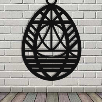 Intra απο ξύλο plywood Χρώμα wenge 3mm-4mm πάχος - Τέχνη τοίχου με λέιζερ πασχαλινό αυγό Δίασταση 40x50 cm INTRAFABR-40251712 - Image 3