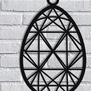 Intra απο ξύλο plywood Χρώμα wenge 3mm-4mm πάχος - Τέχνη τοίχου με λέιζερ πασχαλινό αυγό Δίασταση 40x50 cm INTRAFABR-118424170 - Image 1