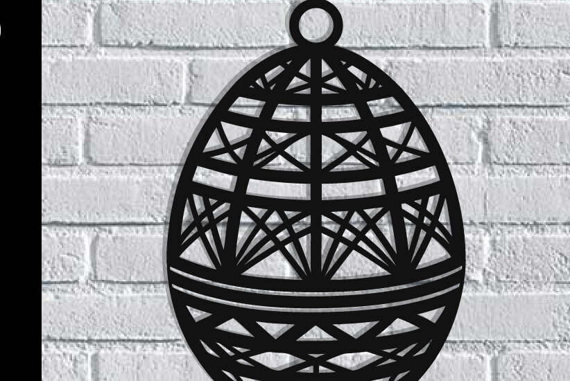 Intra απο ξύλο plywood  Χρώμα wenge 3mm-4mm πάχος - Τέχνη τοίχου με λέιζερ πασχαλινό αυγό Δίασταση 40x50 cm INTRAFABR-92485979