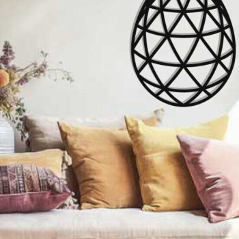 Intra απο ξύλο plywood Χρώμα wenge 3mm-4mm πάχος - Τέχνη τοίχου με λέιζερ πασχαλινό αυγό Δίασταση 40x50 cm INTRAFABR-117701949 - Image 2