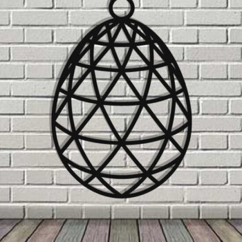 Intra απο ξύλο plywood Χρώμα wenge 3mm-4mm πάχος - Τέχνη τοίχου με λέιζερ πασχαλινό αυγό Δίασταση 40x50 cm INTRAFABR-117701949 - Image 3