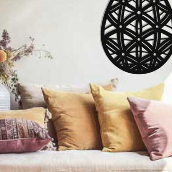 Intra απο ξύλο plywood Χρώμα wenge 3mm-4mm πάχος - Τέχνη τοίχου με λέιζερ πασχαλινό αυγό Δίασταση 40x50 cm INTRAFABR-39076030 - Image 3