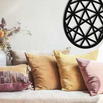 Intra απο ξύλο plywood  Χρώμα wenge 3mm-4mm πάχος - Τέχνη τοίχου με λέιζερ πασχαλινό αυγό Δίασταση 40x50 cm INTRAFABR-63136079 - Image 2