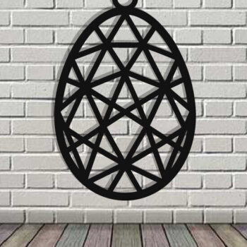 Intra απο ξύλο plywood  Χρώμα wenge 3mm-4mm πάχος - Τέχνη τοίχου με λέιζερ πασχαλινό αυγό Δίασταση 40x50 cm INTRAFABR-63136079 - Image 3