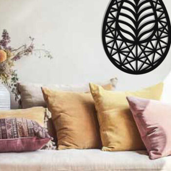 Intra απο ξύλο plywood Χρώμα wenge 3mm-4mm πάχος - Τέχνη τοίχου με λέιζερ πασχαλινό αυγό Δίασταση 40x50 cm INTRAFABR-118582764 - Image 2